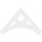 Ekena Millwork Pitch Wellington Architectural Grade PVC Gable Pediment, 48"W x 28"H x 1"P (14/12) GPP048X028X100WEL - alternate 2